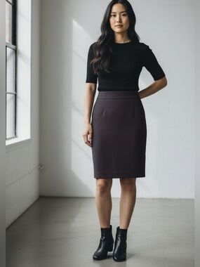 J. Crew steel blue / gray pencil skirt